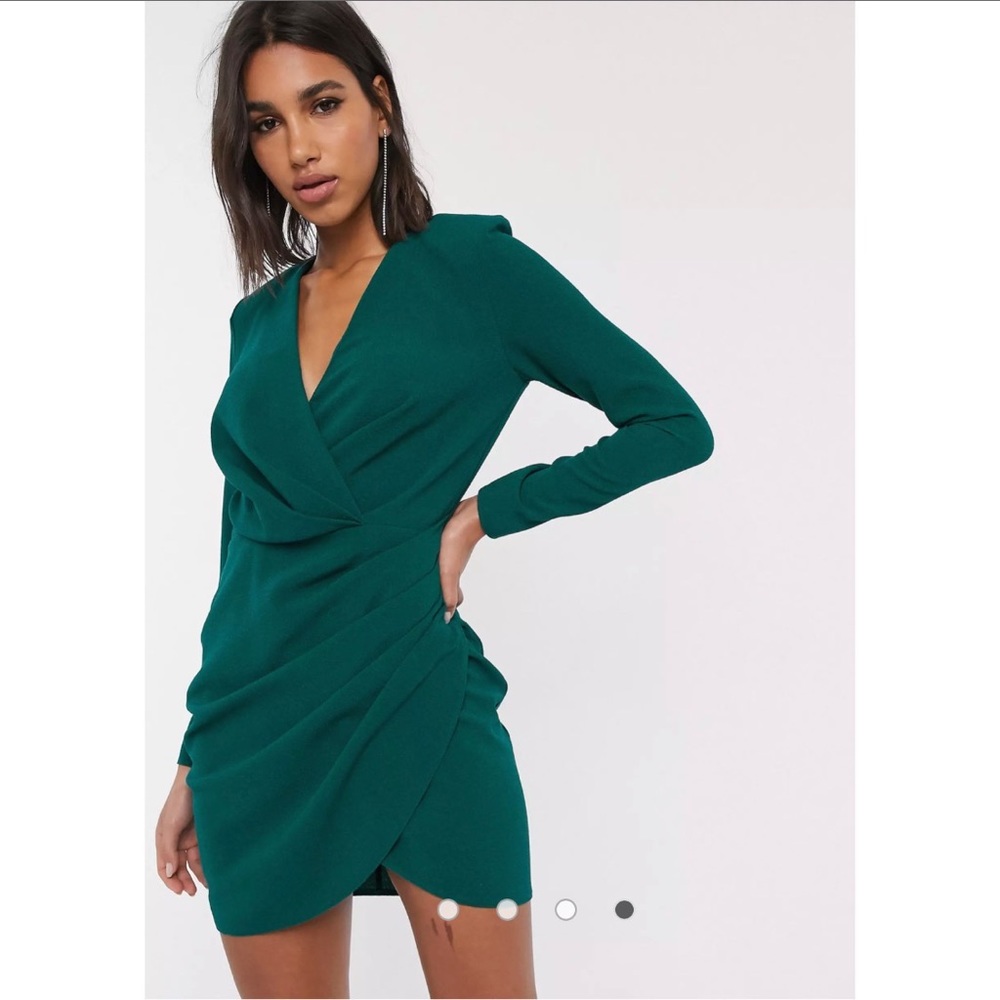 ASOS Green Long Sleeve Dress